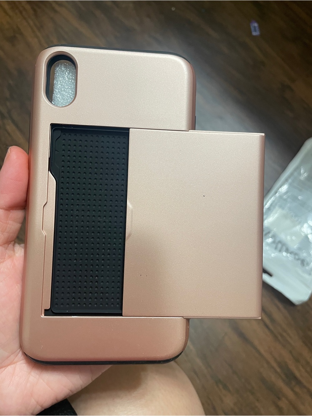 Rose Gold iPhone XR Card Slot Case - Slim Protective Wallet